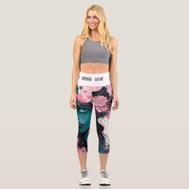 MUSSA FLORAL CAPRI LEGGINGS (Front)