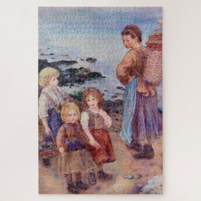 Mussel-Fishers by Renoir Impressionist Painting Jigsaw Puzzle (Vertical)