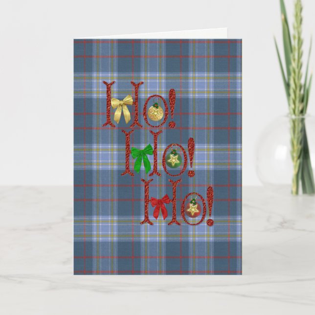 Musselburgh Modern Tartan Christmas Holiday Card (Front)