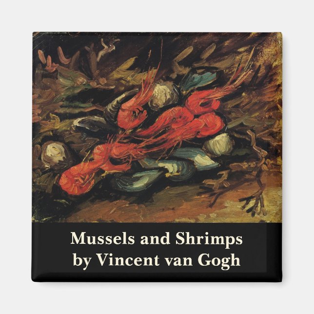 Mussels and Shrimp by Vincent van Gogh Magnet (Front)