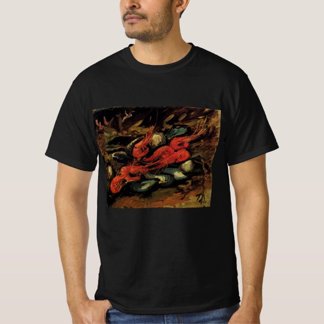 Mussels and Shrimp by Vincent van Gogh T-Shirt (Front)