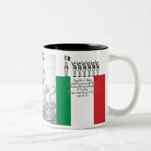 Mussolini Duce Lotta Studentesca Two-Tone Coffee Mug