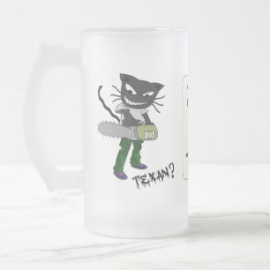 Must be a Texan custom Frosted Glass Beer Mug