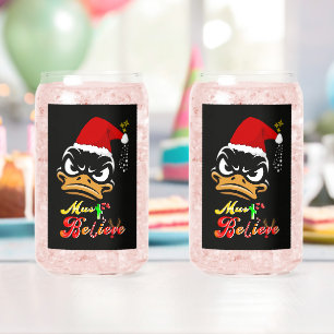 Must Believe Christmas Can Glass