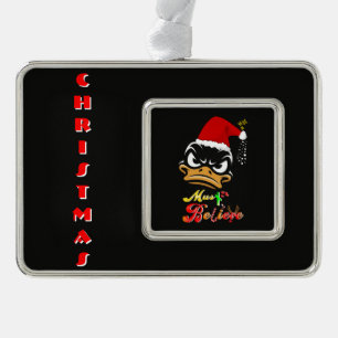 Must Believe Christmas Silver Plated Framed Ornament