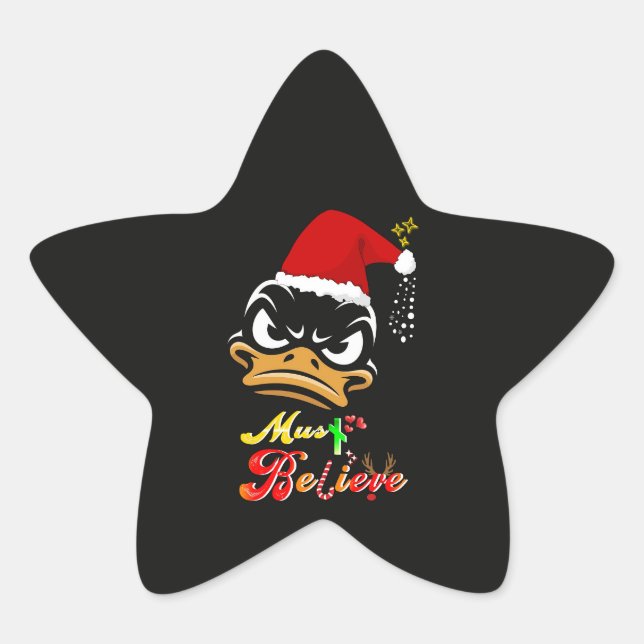 Must Believe Christmas Star Sticker (Front)