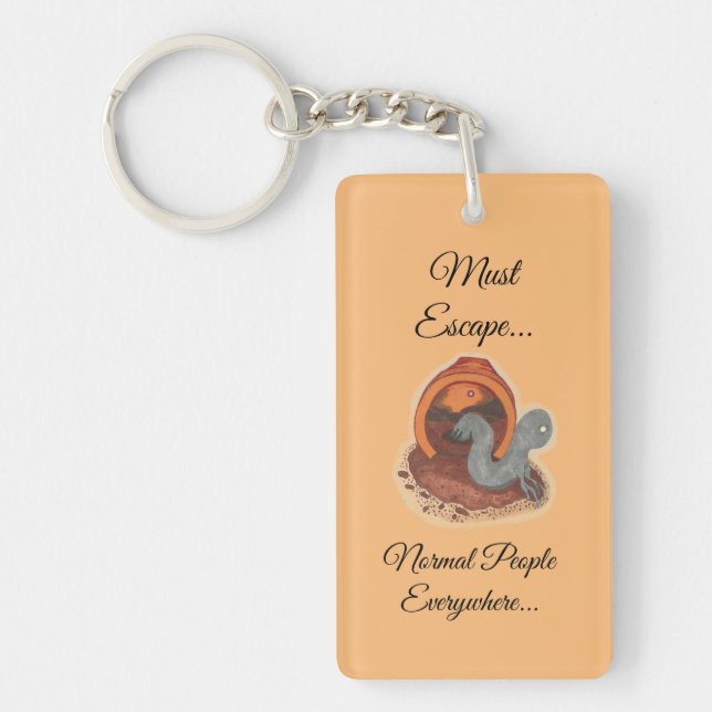 Must Escape...The Potted Creature key chain (Front)