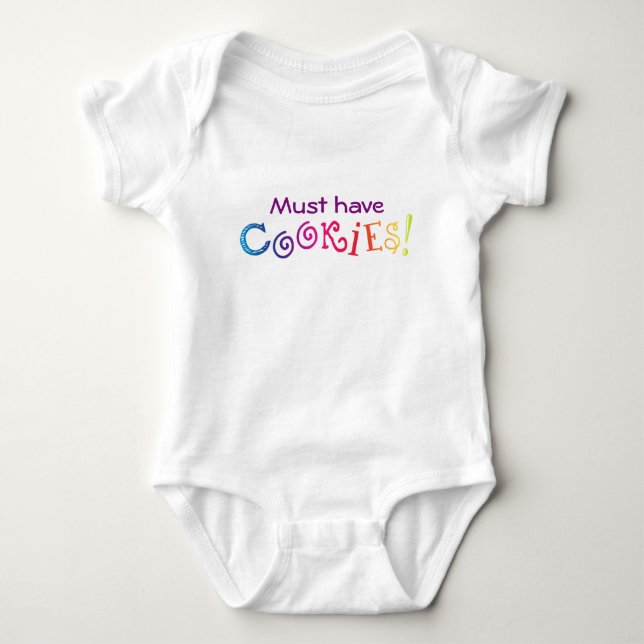 Must Have Cookies! Baby Bodysuit (Front)