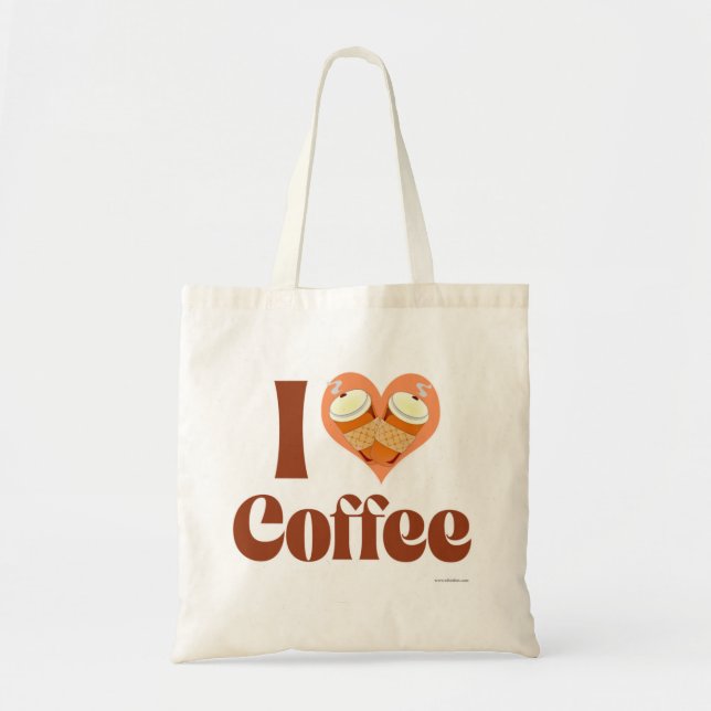 Must Love Coffee Cute Heart Design Tote Bag (Front)