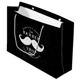 Mustache Barber Shop Barbershop Shopping Large Gift Bag