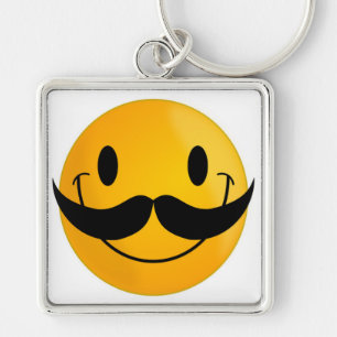 MUSTACHE FACE KEY RING