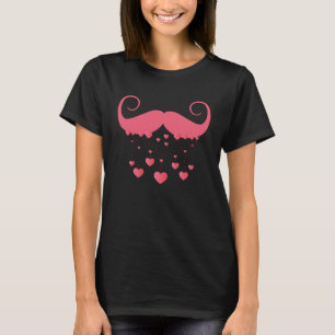 Mustache Hearts Facial Hair Bearded Man T-Shirt