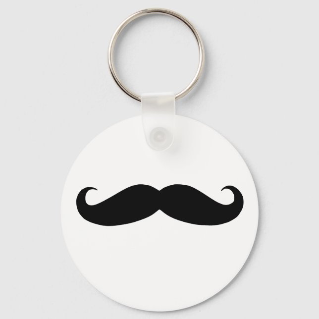 Mustache is funny key ring (Front)