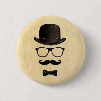 Mustache Man 6 Cm Round Badge