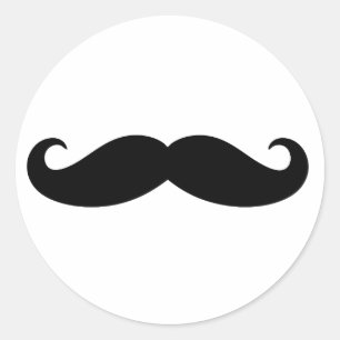 Mustache Mustache, Moustache design Classic Round Sticker