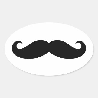 Mustache Mustache, Moustache design Oval Sticker