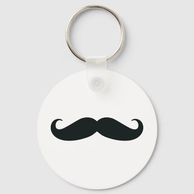 Mustache Mustache Mustache Key Ring (Front)