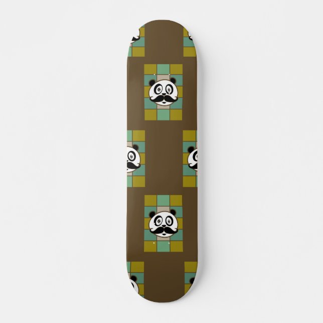 Mustache Panda 4  Skateboard (Front)