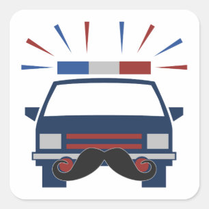 Mustache Police custom stickers