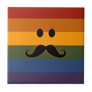 Mustache Pride ceramic tiles