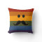 Mustache Pride custom throw pillow