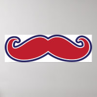 Mustache - Red, White and Blue