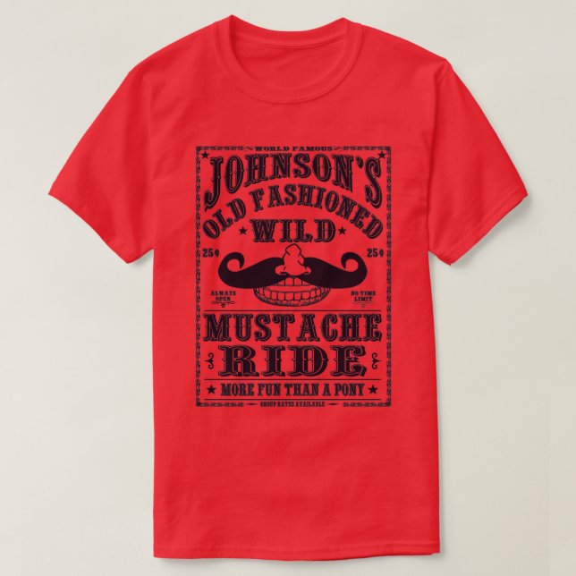 MUSTACHE RIDE T-Shirt (Design Front)