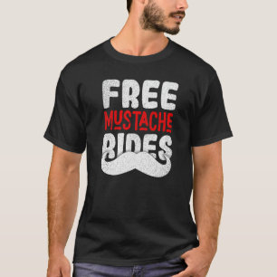 Mustache Rides Moustache Vintage Distressed Retro T-Shirt