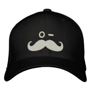 Mustache WINK Embroidered Hat