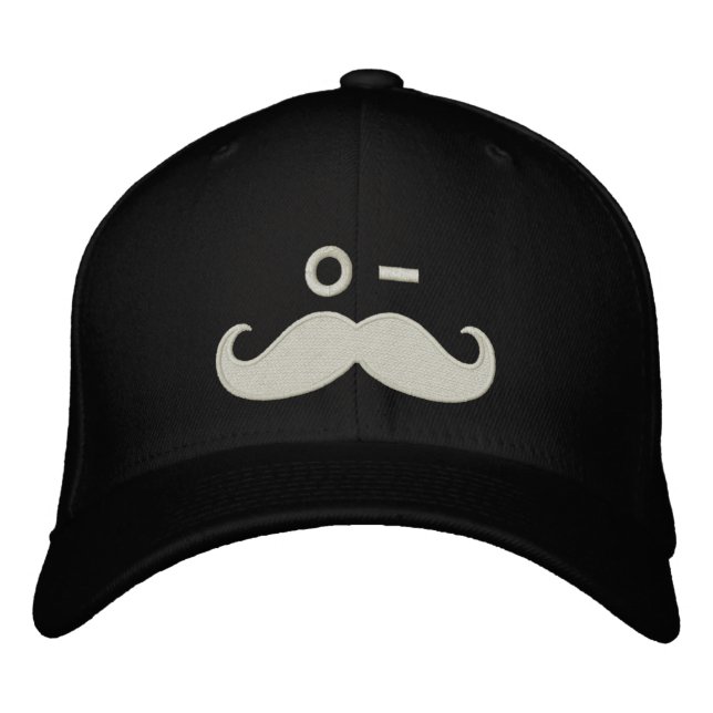 Mustache WINK Embroidered Hat (Front)