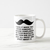 Mustached Woman Funny Mug