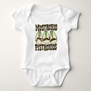 Mustachio Pistachios Baby Bodysuit