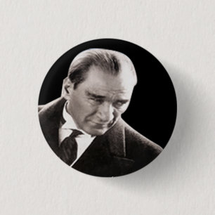 Mustafa Kemal Ataturk 3 Cm Round Badge