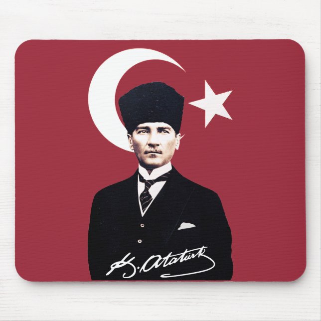 Mustafa Kemal Atatürk Mouse Mat (Front)