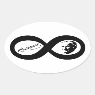 Mustafa Kemal Ataturk Oval Sticker