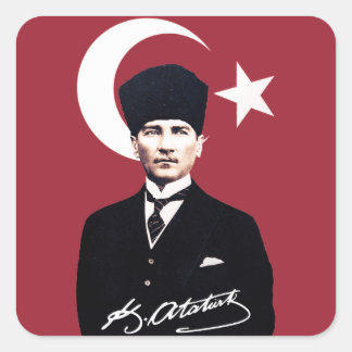 Mustafa Kemal Atatürk Square Sticker