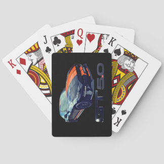 Mustang Black and Orange Playing Cards