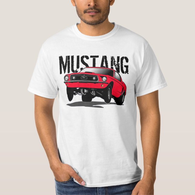 Mustang Black Red T-Shirt (Front)