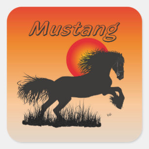 Mustang for horse lover sticker