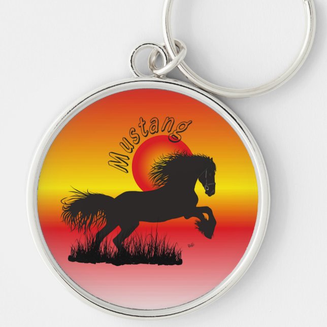 Mustang für Pferdeliebhaber Schlüsselanhänger Key Ring (Front)