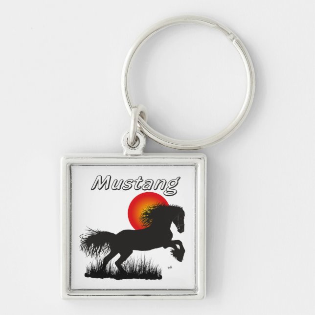 Mustang für Pferdeliebhaber Schlüsselanhänger Key Ring (Front)