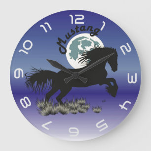 Mustang für Pferdeliebhaber Uhr Large Clock