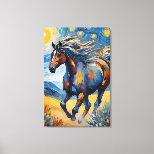 Mustang Horse Canvas Print (Front)