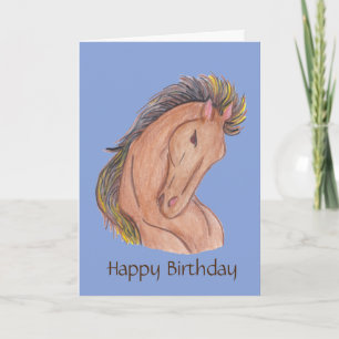 Mustang Horse Card