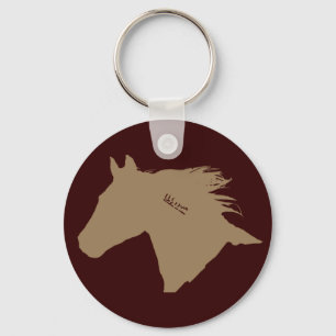Mustang Horse Head Key Ring