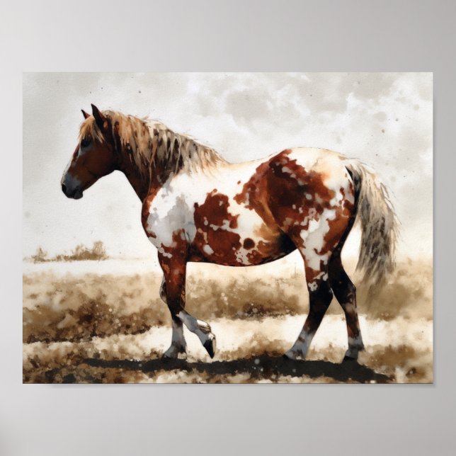 Mustang Horse Painting Poster (Front)