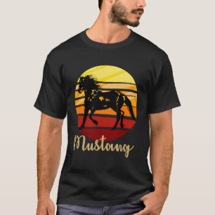 Mustang Horse Running In Sunset T-Shirt