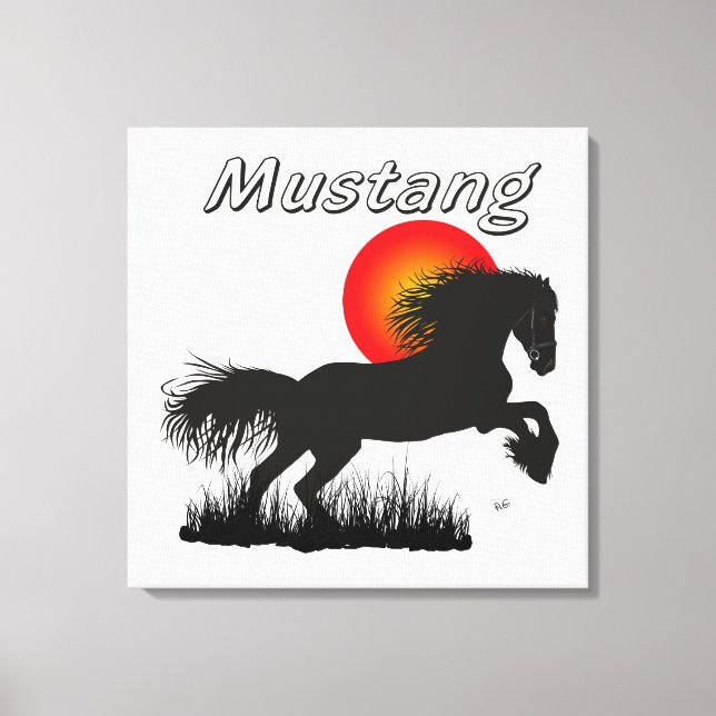 Mustang Leinwand Canvas Print (Front)