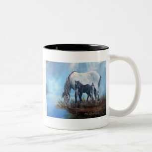 Mustang Morning Two-Tone Coffee Mug