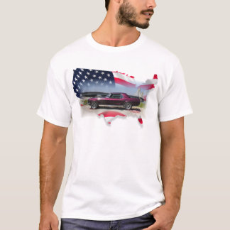 Mustang Over American Flag.png T-Shirt